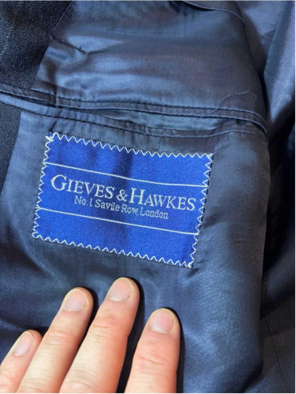 Gieves & Hawkes Savile Row London Wool Pinstripe Blazer Men’s Classic Tailored